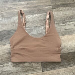 Lululemon Reversible Tan / Bronze Metallic Sports Bra Size 2 EUC